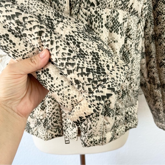 {ATM} Snake Print Boxy Down Puffer Jacket, Size XS - Picture 5 of 14